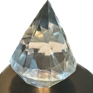 Chrystal Teardrop Diamond Shape Paperweight 9x4.5”